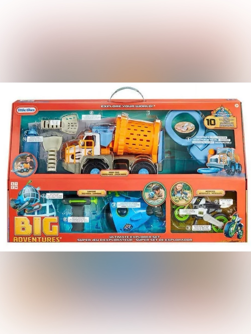 Little Tikes 3-in-1 Big Adventures Ultimate Explorer Set: Mining Truck STEM